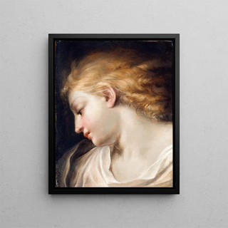 Head of Angel - Antonio Cavallucci — framed artwork on a wall