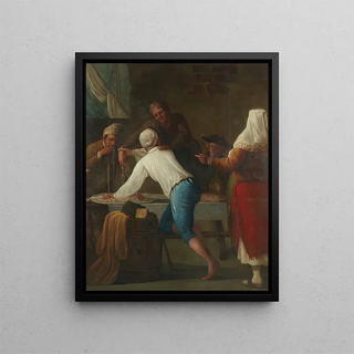 The spaghetti thief - Antonio Cifrondi — framed artwork on a wall