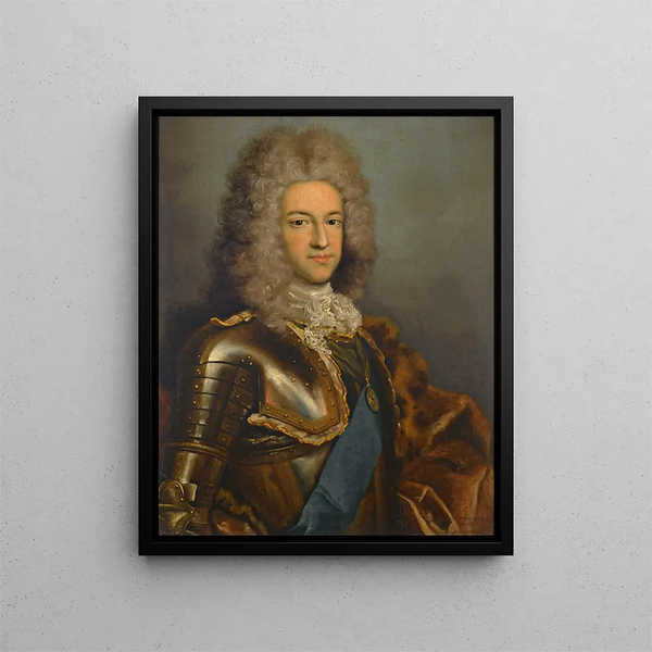 Portrait of Prince James Edward Stuart, the Old Pretender - Antonio David — framed artwork on a wall
