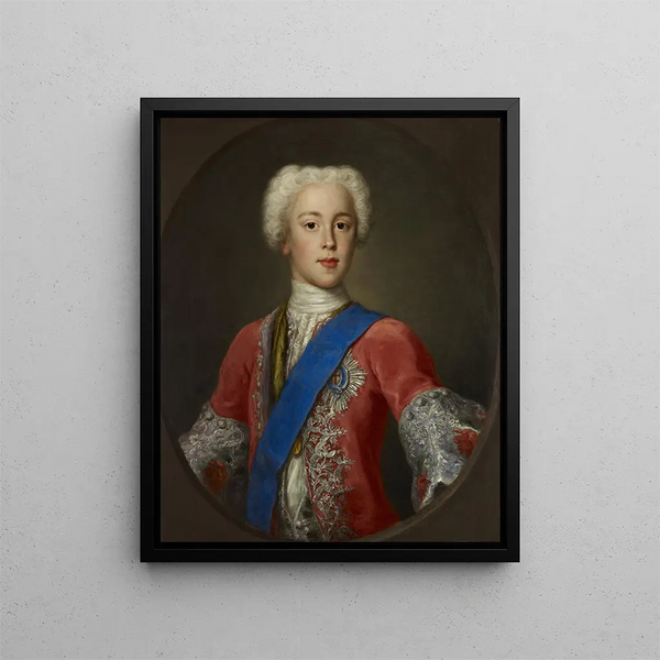 Prince Charles Édouard Stuart 1720 - Antonio David — framed artwork on a wall