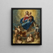 The Virgin and Child with Souls in Purgatory - Antonio de Bellis — framed artwork on a wall