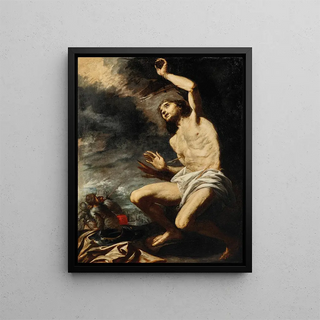 Saint Sebastian - Antonio de Bellis — framed artwork on a wall
