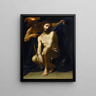 The mockery of Christ - Antonio de Bellis — framed artwork on a wall