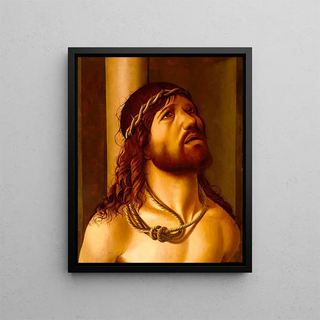 The Christ at the Column - Antonio de Saliba — framed artwork on a wall