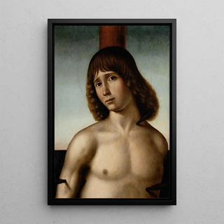 Reproduction of the painting Saint Sebastian at the Column - Antonio de Saliba