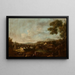 Landscape with Figures - Antonio Diziani — framed artwork on a wall