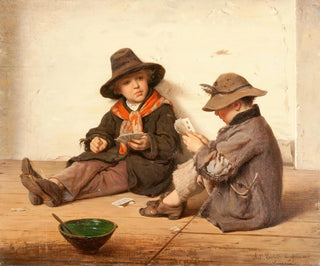 Boys Playing Cards - Antonio Ermolao Paoletti — artwork view
