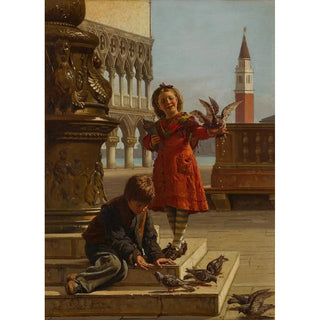 Nourrir les pigeons - Antonio Ermolao Paoletti — artwork view