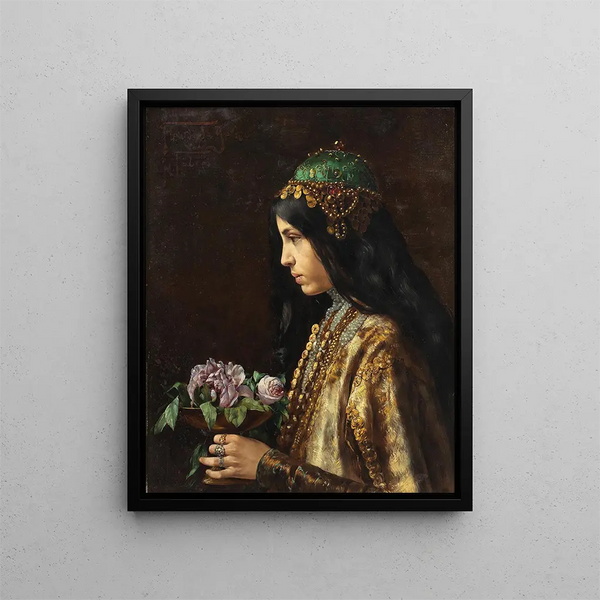 Flowers of Jerico - Antonio Fabrés — framed artwork on a wall
