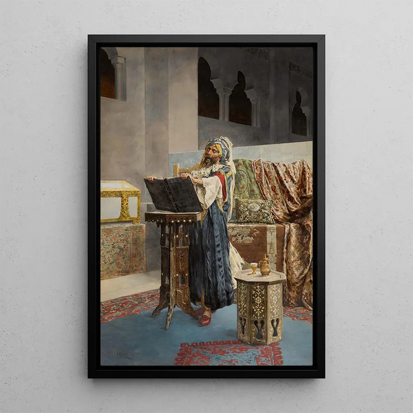 Reading of the Quran - Antonio Fabrés — framed artwork on a wall