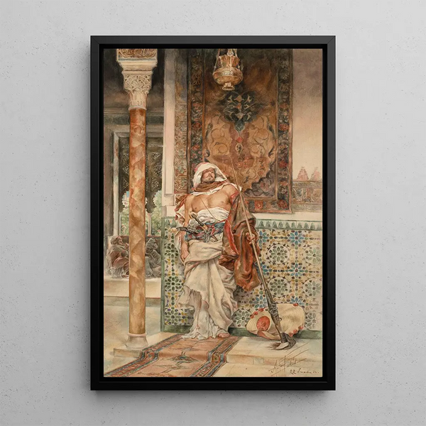 The Palace Guard - Antonio Fabrés — framed artwork on a wall