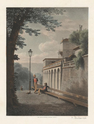 A Corner of the Treille - Antonio Fontanesi — artwork view