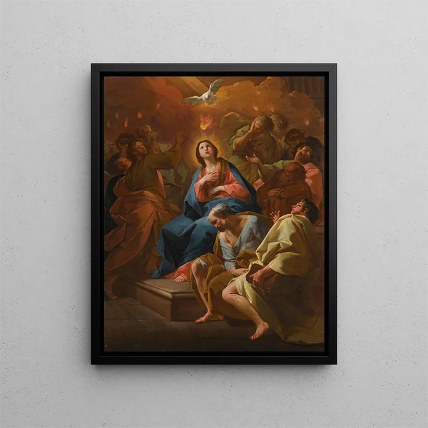 La Pentecôte - Antonio González Velázquez — framed artwork on a wall