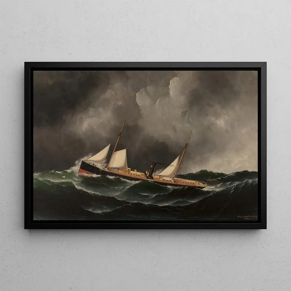 Steam Painting - Antonio Jacobsen — framed artwork on a wall