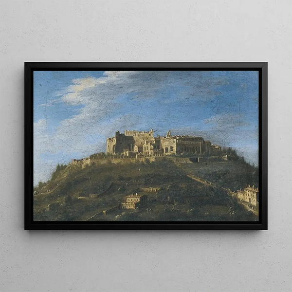 Monastère de San Martino Naples - Antonio Joli — framed artwork on a wall