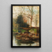 Fontaine with figures - Antonio Leto — framed artwork on a wall
