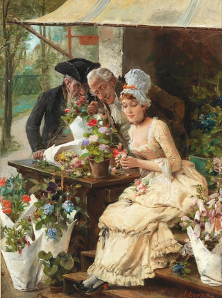 The Flower Seller - Antonio Lonza — artwork view