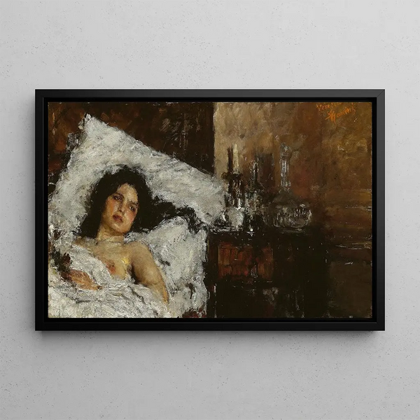 Repos - Antonio Mancini — framed artwork on a wall