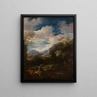 A Hunt - Antonio Maria Marini — framed artwork on a wall
