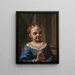 Girl with a Jewelry - Antonio Mercurio Amorosi — framed artwork on a wall