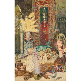 The Harem - Antonio Rivas — framed artwork on a wall