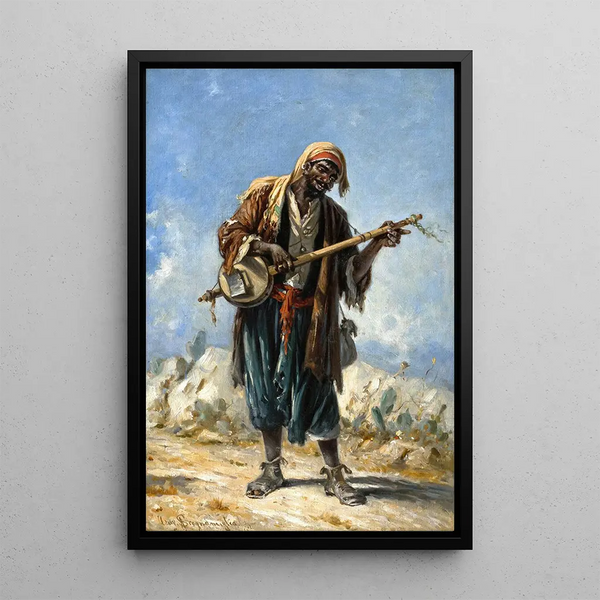 Reproduction of the painting Player of goge near Cairo, Egypt - Antonio Scognamiglio