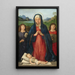 L'Enfant Jésus adored by Marie - Antonio Solario — framed artwork on a wall