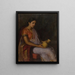 Girl with Vase - Antonio Xavier Trindade — framed artwork on a wall