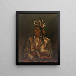 Keokuk the vigilant fox junior - Antonio Zeno Shindler — framed artwork on a wall