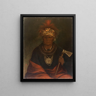 Keokuk the vigilant fox - Antonio Zeno Shindler — framed artwork on a wall