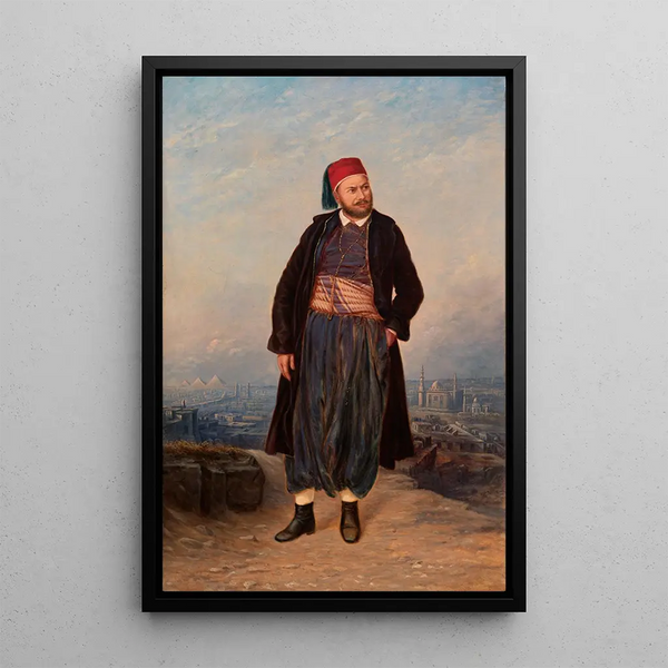 Modern Egyptian Painting - Antonio Zeno Shindler — framed artwork on a wall