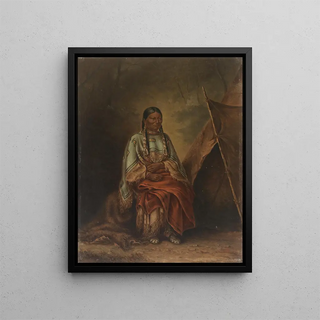 Squaw à queue tachetée - Antonio Zeno Shindler — framed artwork on a wall