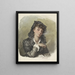 Young woman with a cigarette - Antonio Zona — framed artwork on a wall