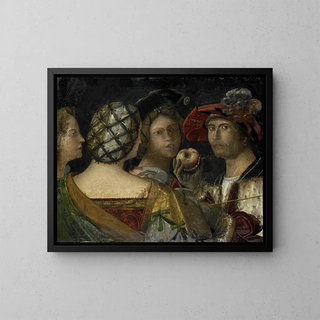 The Judgment of Paris - Antonio da Vendri — framed artwork on a wall