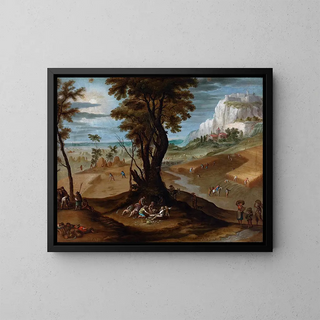 The Twelve Months of the Year July-August - Antonio de Espinosa — framed artwork on a wall