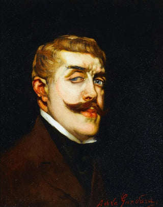 Portrait of Jean Lorrain 1855-1906 writer - Antonio de La Gandara — artwork view