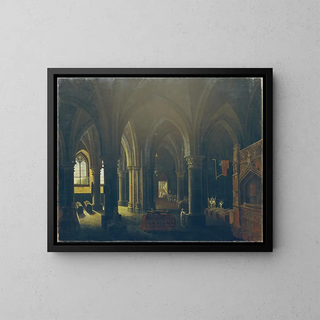 Gothic funerary vault painting - Antonio de Pian — framed artwork on a wall