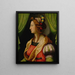 Profile of an Ideal Woman's Head - Antonio di Donnino del Mazziere — framed artwork on a wall