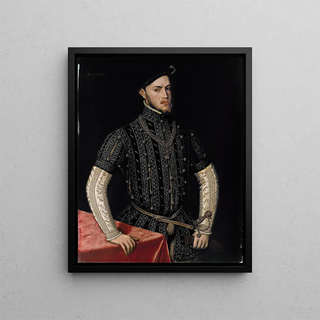Portrait of Philip II - Antonis Mor — framed artwork on a wall