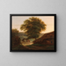 A landscape with a tree - Antonín Mánes — framed artwork on a wall