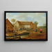 a Peasant Dance in front of a Farm - Antoon Overlaet — framed artwork on a wall