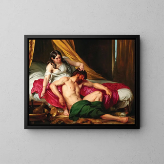Samson et Dalila - Antoon van Ysendyck — framed artwork on a wall