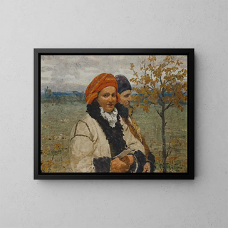 En route vers l'église - Antos Frolka — framed artwork on a wall