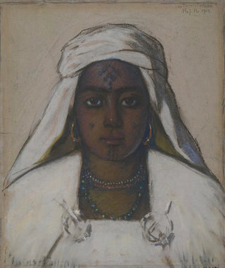 Girl Tunisian Bedouin in white - Ants Laikmaa — artwork view