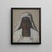 Girl Tunisian Bedouin in white - Ants Laikmaa — framed artwork on a wall