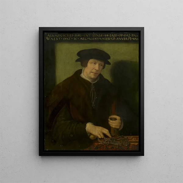 Portrait of an Antwerp chaplain - Antwerp School — framed artwork on a wall