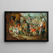 The hurdy-gurdy player - Antwerp School — framed artwork on a wall