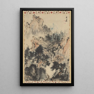 Reproduction of the painting Preparation of tea in the shade of trees - Aoki Mokubei