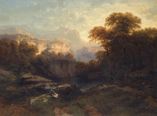 Contemplation dans un paysage alpin - Apollinary Gilyarievich Goravsky — artwork view