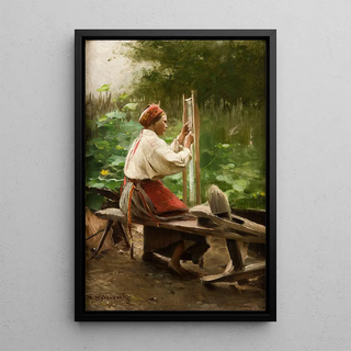 Fileuse - Apoloniusz Kędzierski — framed artwork on a wall